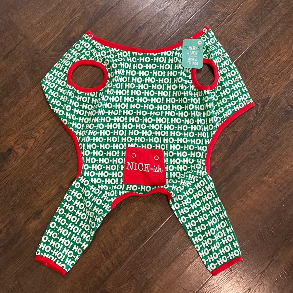 Merry and Bright Medium dog pajamas - NWT